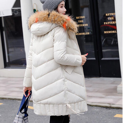 

Toponeto Women Winter Warm Thick Outerwear Hooded Coat Slim Cotton-padded Jacket