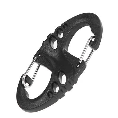 

Carabiner 8  Shape Snap Biner Clip Outdoor Camping Molle Backpack Buckle