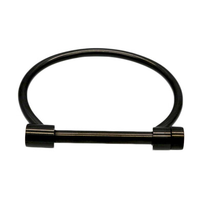 

Simple Vacuum Gold Plating Titanium Steel Horseshoe Buckle D Shape Bracelet