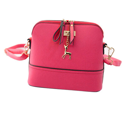 

Gobestart New Women Messenger Bags Vintage Small Shell Leather Handbag Casual Bag