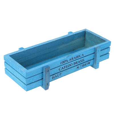 

Vintage Wooden Box Garden Desktop Flower Pot Trinket Decorative StorageCase