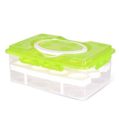 

〖Follure〗24 Place Egg Box Food Container Organizer Convenient Storage Boxs Double Layer