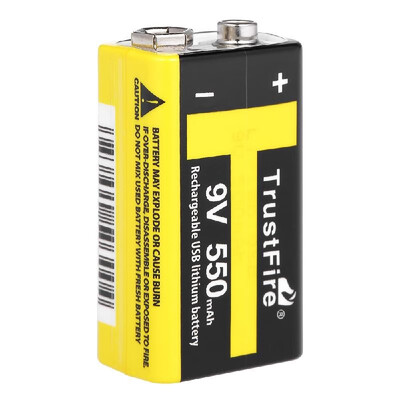 

Trustfire 9V 550mAh Li-ion USB Port High Volume Rechargeable Batteries