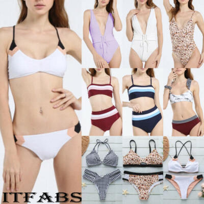 

AU Women Sexy Bandage Bikini Padded Set Brazilian Swimwear Beachwear Swimsuit