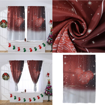 

〖Follure〗Christmas Curtain Tulle Window Treatment Voile Drape Valance 1 Panel Fabric