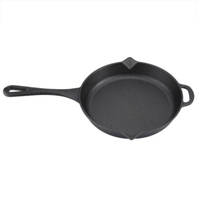 

Greensen Black Cast Iron Frying Pan Skillet Kitchen Utensil Cookware for Gas Stove Induction Cooker