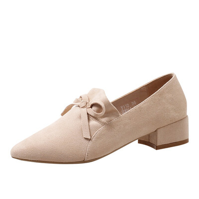 

Womans Shoes Fashion Casual Shoes Genuine Leather Shoes Light High Heels Black Apricot Size 35-40