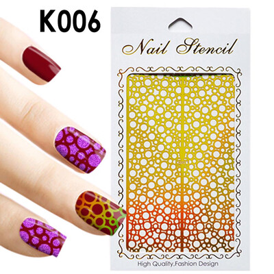 

Toponeto 1Pc Irregular Hollow Nail Art Vinyls Stencil Stickers Manicure