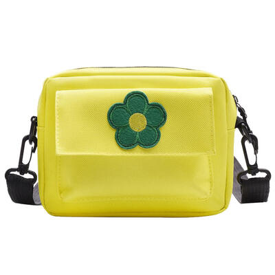 

Flower Decor Shoulder Messenger Handbags Canvas Women Small Crossbody Bags
