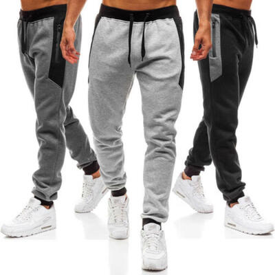 

Mens Gym Sports Trousers Tracksuit Bottoms Skinny Sweat Pants Fashion Fitness UK