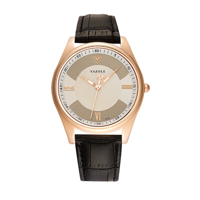

YAZOLE 416 Leather Watch Quartz Watch Fashion Casual Business Wrist Watch