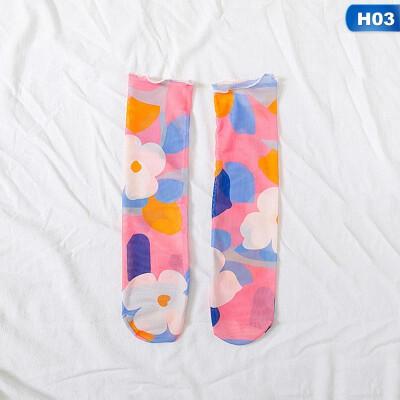 

Mesh Transparent Ultra-thin Pile Socks Long Socks Female Summer Cute Socks