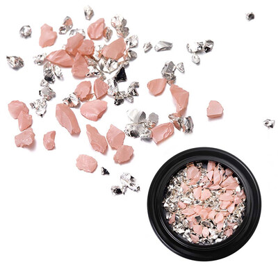 

Toponeto Nail Art Irregular Ore Color Stone DIY Nail Sticker Rhinestone Black Jewelry Box