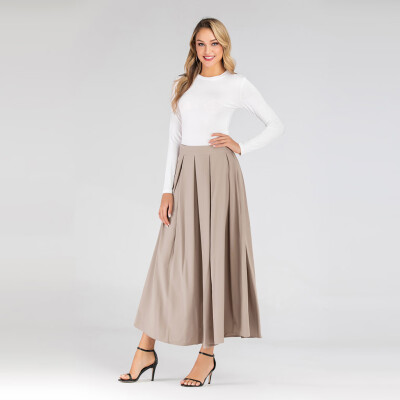 

Roseonmyhand Womens Autumn And Winter Solid Color Fashion Skirt High Waist Skirt