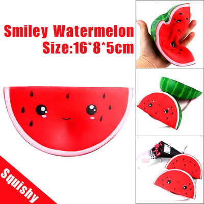 

YIWULASquishy Cute Smiley Watermelon Cream Squeeze Toy Slow Rising Decompression Toys