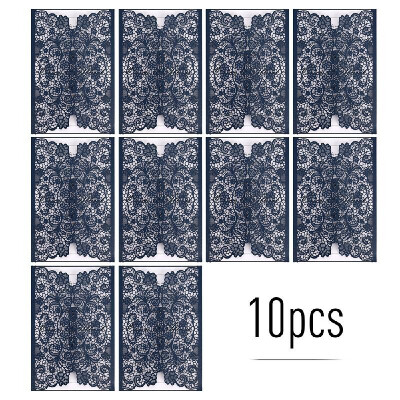 

10pcs Pearl Paper Floral Invitation Cards Invitation Holders with Blank Inner Sheet for Wedding Birthday Party Anniversary