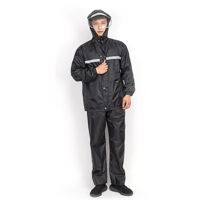 

HaoJie Outdoor sanitation suit raincoat Reflective split 12813