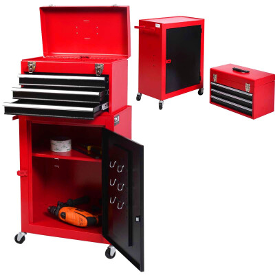 

2pc Mini Tool Chest Cabinet Storage Toolbox