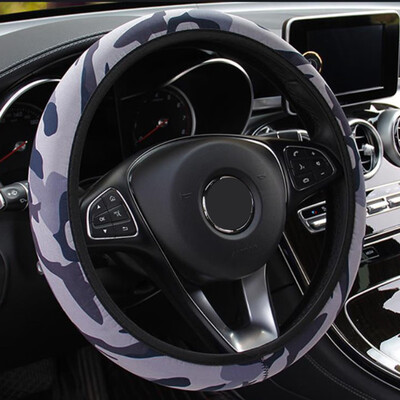 

Fashion Camouflage Slip Elastic Band Steering Wheel Cover Car Styling Accessories37-38Cm Universal Without Inner Ring