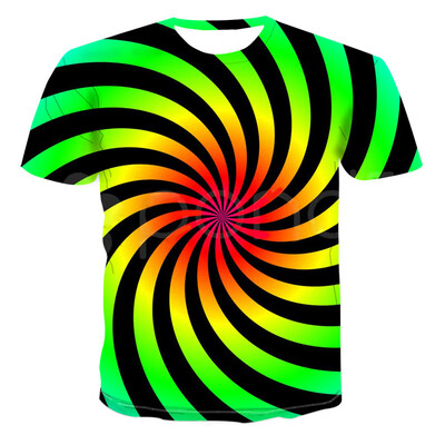 

Fashion Mens Sport Shirt 3D Digital Printing Round Neck Short Sleeve T-shirt