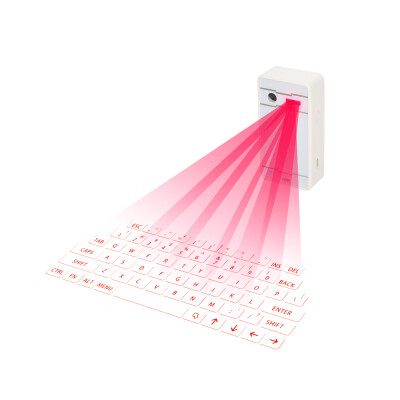 

Mini Laser Projection Keyboard BT Wireless Virtual Projector with English QWERTY for iOS Android Tablet PC Silver