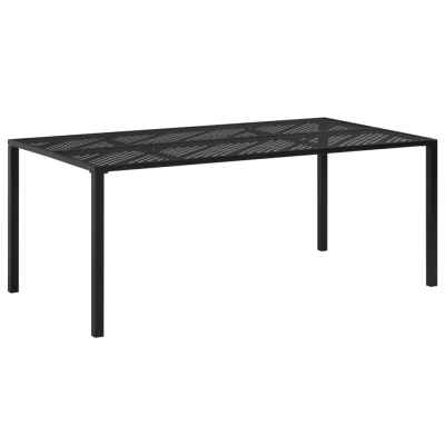 

Outdoor Dining Table Steel 709"x354"x283" Black Mesh