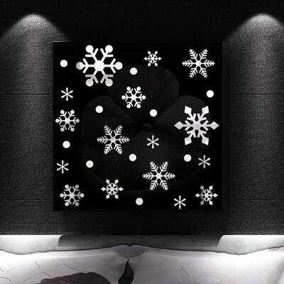 

Siaonvr Gold Silver Snowflake Christmas Wall Sticker Home Decoration Mirror Sticker