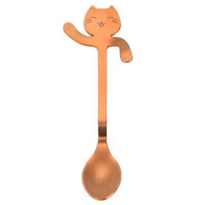 

Cute Cat Stainless Steel Spoon Cartoon Hanging Coffee Milk Stirring Spoons