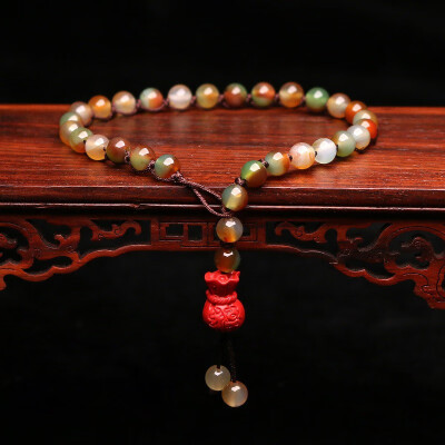 

Vintage ethnic anklet cinnabar bracelet this year of life feet student foot chain Chinese style jewelry