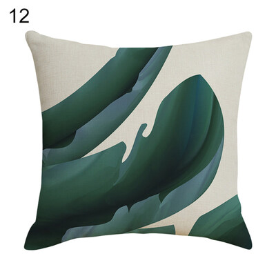 

Fresh Leaves Linen Pillow Case Cushion Cover Sofa Bed Car Cafe Office Decoration