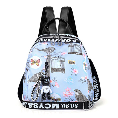 

Chinese Style Literature&Art Shoulder Bag Female 2018 Ethnic Style Oxford Canvas Simple Ancient Style Lady Backpack
