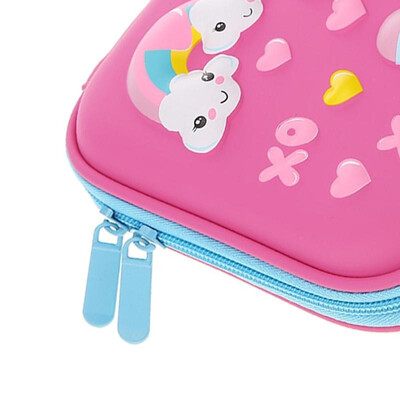 

Cute Cartoon Girls Boys Pencil Bag Large Capacity Pencilcase Rose Red