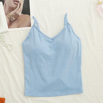 

The Long Section Bottoming U Back Wrapped Chest Solid Color Triangle Cup Vest