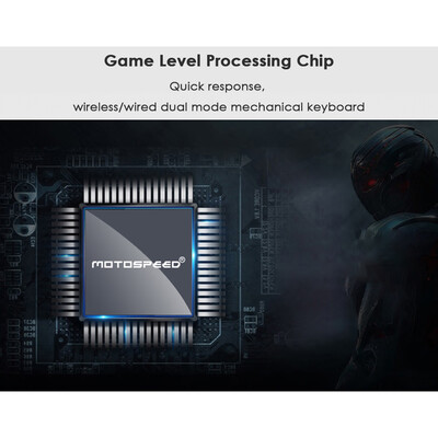 

Motospeed GK89 24GHz Wireless USB Wired Mechanical Keyboard with RGB Backlit 104Keys Wireless Gaming Keyboard For Gamer