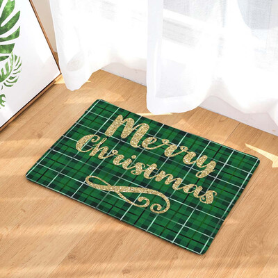 

Toponeto Christmas Home Non Slip Door Floor Mats Hall Rugs Kitchen Bathroom Carpet Decor