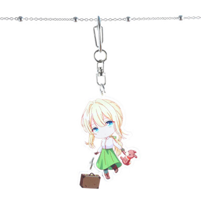 

Fat Bear Anime Violet Evergarden Acrylic Pendant Keychain Key Rings Phone Charm Cosplay