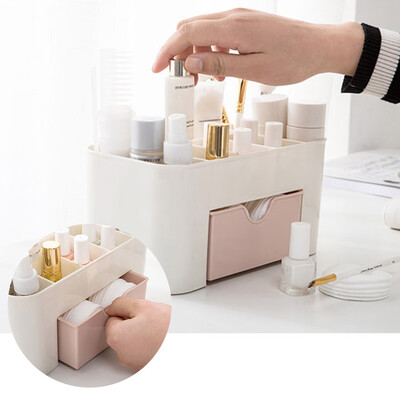 

New Plastic Desktop Cosmetics Storage Box Basket Makeup Brush Storage Bucket Home Multi-function Jewelry Storage Box