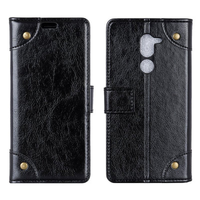 

MOONCASE Millet Pocophone F1 copper buckle nappa leather case - black