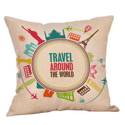 

Toponeto Cotton Linen Pillow Case Car Sofa Bed Waist Throw Cushion Cover Home Decoration