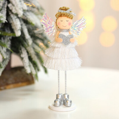 

New Lovely Christmas Angel Doll Hanging Pendant Home Xmas Tree Decors Angel Doll Desktop Decoration Kids Gift Doll Toy