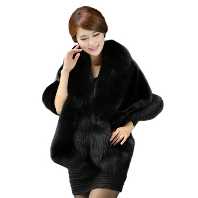 

Faux Fur Collar Scarves For Women Winter Artificial Fur Cape Poncho Elegant Fluffly Warm Scarfs Fur Neck Warmer Pashmina