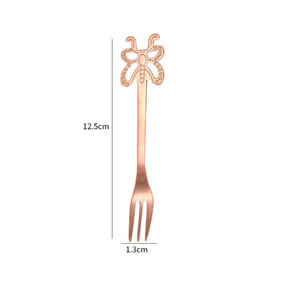 

Toponeto Stainless Steel Butterfly Fork Coffee Tea Spork Flatware Dessert Tool