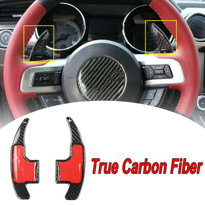 

Auto Black Steering Wheel Paddle Shifter Extension For Ford Mustang 2015-2019