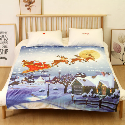 

Tailored Christmas Blanket Flannel Fabric Sofa Bed Blanket 150X200CM