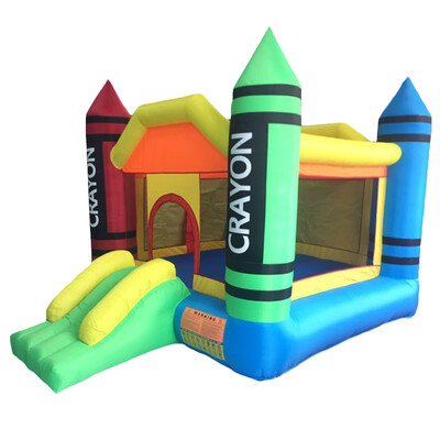 

Ktaxon New Inflatable Crayon Bounce House Castle Jumper Moonwalk Bouncer