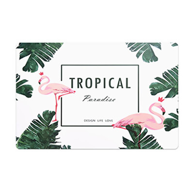 

Cute Cartoon Flamingo Printed Pattern Design Water-resistant Heat-resistant Pad Anti-slip Table Mat Bowl Coaster Dining Tableware
