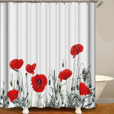 

Shower Curtain Fresh Style Blackout Curtains Waterproof Mildew-proof Bathroom Curtain 71"x71