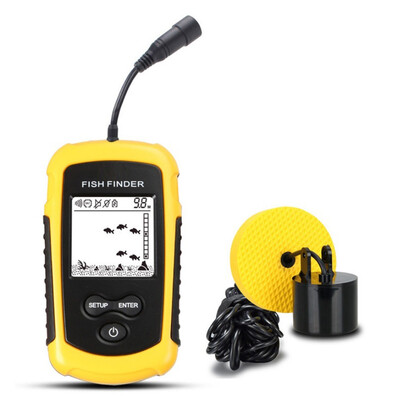 

Portable Sonar Alarm Ultrasonic Sounder Fishing Transducer with LCD Display