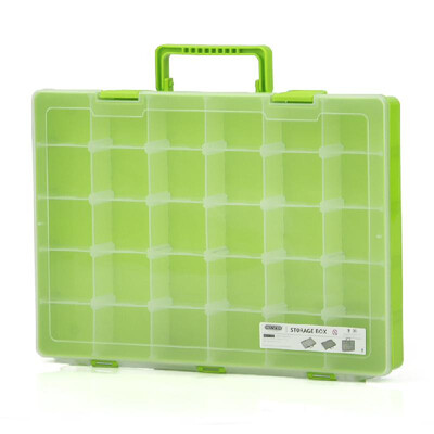 

Plastic Toy Organizer Parts Storage Box Multiple Compartments Slot Hardware Box Organizer Craft Cabinet Tools Components Container