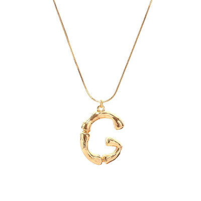 

Gold Letter Necklace Hot Fashion Vintage Jewelry Hyperbole Big English Letter Pendant Gold Chain Dangle Necklace For Women Gift